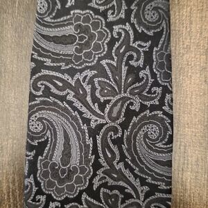 Black and Gray Paisley Tie